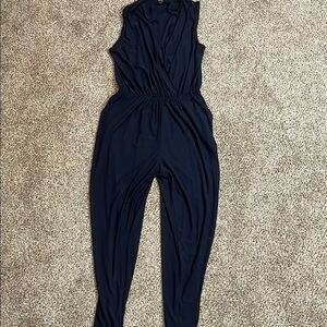 🩵Apt. 9 Blue V-Neck Jumpsuit with Elastic Waist